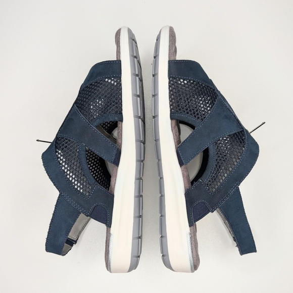 Walking Cradles NWOT Spencer Leather Open Toe Slingback Sandal blue size 9 - Picture 5 of 9